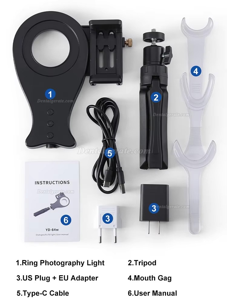 LED-Ringleuchten f&uuml;r Dentalfotografie mit 3 Farbtemperaturmodi